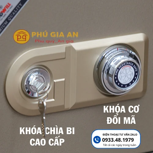 Két sắt Goodwill GC37 khóa cơ đổi mã báo động 3
