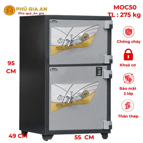 Két sắt hai tầng Samurai MOC50 khóa cơ 1 Két sắt hai tầng Samurai MOC50 khóa cơ 1