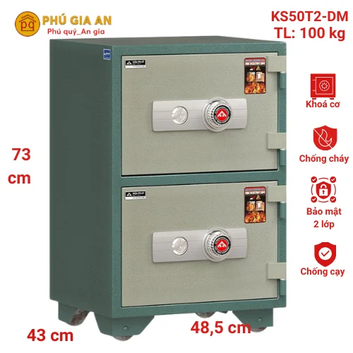 Két sắt Hòa Phát hai tầng đổi mã KS50T2 – DM 1 Két sắt Hòa Phát hai tầng đổi mã KS50T2 – DM 1