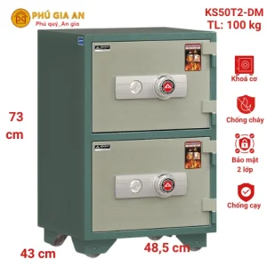 Két sắt Hòa Phát hai tầng đổi mã KS50T2 - DM