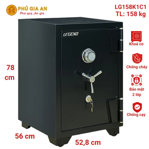 Két sắt Hòa Phát cao cấp khóa cơ Legend LG158-K1C1 Két sắt Hòa Phát cao cấp khóa cơ Legend LG158-K1C1