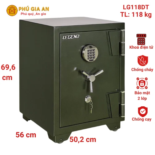 Két sắt Hòa Phát vân tay điện tử Legend LG118-DT Két sắt Hòa Phát vân tay điện tử Legend LG118-DT