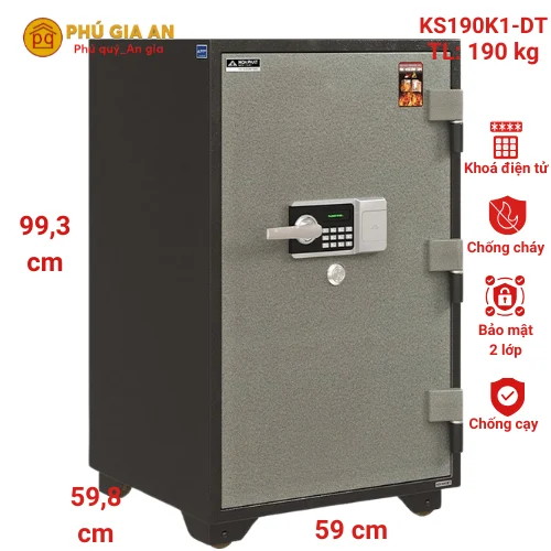 Két sắt Hòa Phát KS190K1DT điện tử 1 Két sắt Hòa Phát KS190K1DT điện tử 1