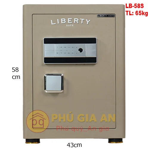 Két sắt Liberty LB58S vân tay mã số tích hợp App điện thoại thông minh 2 ket sat liberty lb 58 s mau vang pga