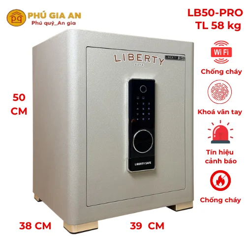 Két sắt Liberty LB50-PRO vân tay mã số tích hợp App điện thoại thông minh 1 Két sắt Liberty LB50-PRO vân tay mã số tích hợp App điện thoại thông minh 1