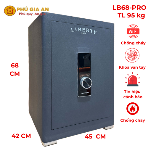 Két Sắt Liberty LB68-PRO Vân Tay Mã Số Tích Hợp App Điện Thoại Thông Minh