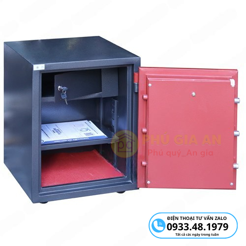 Két sắt màu đỏ Việt Tiệp VF590-R vân tay 3 ket sat mau do viet tiep vf590 r van tay 3
