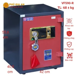 Két sắt màu đỏ Việt Tiệp VF590-R vân tay
