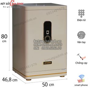 Két sắt màu trắng AifeiBao HK- AD80TLB-W vân tay điện tử App điện thoại