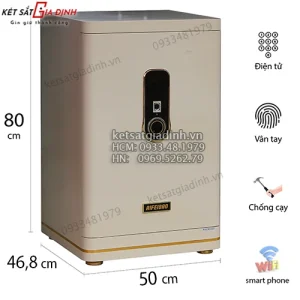 Két sắt màu trắng AifeiBao HK- AD80TLB-W vân tay điện tử App điện thoại