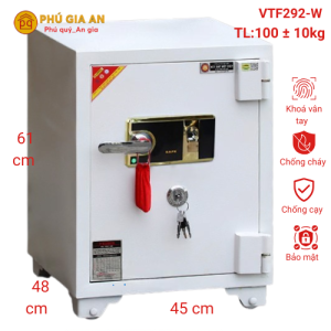 Két sắt màu trắng vân tay Việt Tiệp VTF292-W