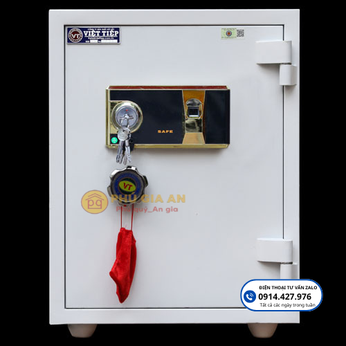 Két sắt màu trắng VF590W vân tay 2