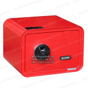 chi tiết mặt trước két sắt mini aifeibao màu đỏ