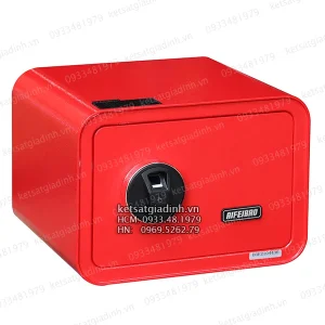 chi tiết mặt trước két sắt mini aifeibao màu đỏ