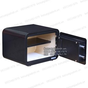 két sắt mini vân tay aifeibao màu đen mở cửa