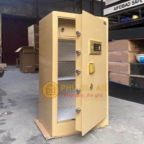 Két sắt Aifeibao HK-M/D-100BL vân tay mã số nhập khẩu 2 Cấu tạo thép nguyên khối của két sắt Aifeibao HK-M/D-100BL