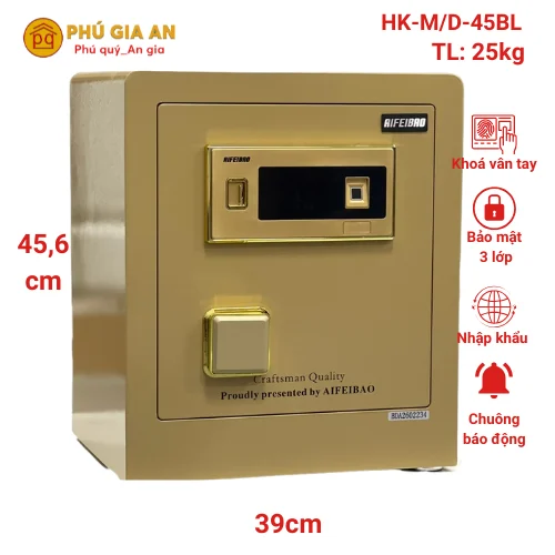 Két sắt Aifeibao vân tay HK-M/D-45BL 1 két sắt vân tay mini Aifeibao HK-M D-45BL
