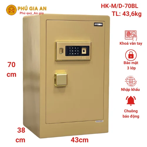 Két sắt Aifeibao vân tay HK-M/D-70BL 1 Két sắt Aifeibao HK-M/D70BL vân tay điện tử cao cấp