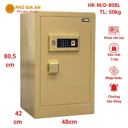 Két sắt Aifeibao vân tay HK-M/D-80BL 1 cấu tạo bên ngoài két sắt aifeibao