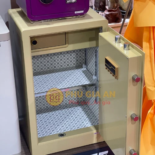 Két sắt Aifeibao vân tay HK-M/D-80BL 2 bảng điều khiển két sắt aifeibao hk-m/d80bl