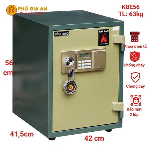 Cấu tạo bên trong két sắt mini khóa điện tử Kim Bảo KBE56