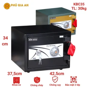 Két sắt mini Kim Bảo KBC35 Khóa mã cơ bảo mật cao thương hiệu Phú Gia An