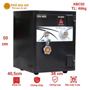 Két sắt mini khóa cơ Kim Bảo KBC50 chống cháy bảo vệ toàn diện tại Phú Gia An