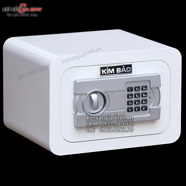 Két sắt mini Kim Bảo KBE212 – Lựa chọn tối ưu cho khách sạn và cá nhân 4 két sắt mini màu trắng đẹp