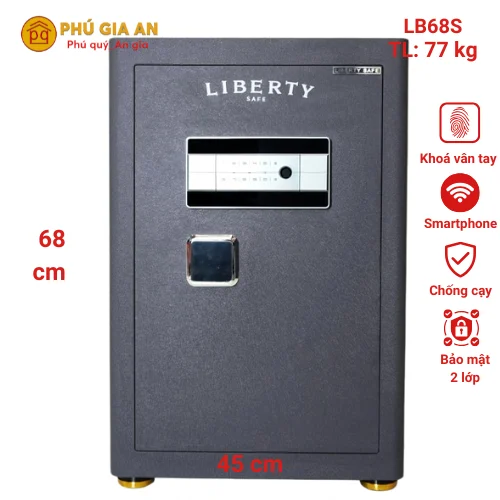 Két Sắt Liberty LB68S Vân Tay Mã Số Tích Hợp App Điện Thoại – Bảo Mật Thông Minh 1 Két Sắt Liberty LB68S Vân Tay Mã Số Tích Hợp App Điện Thoại – Bảo Mật Thông Minh 1