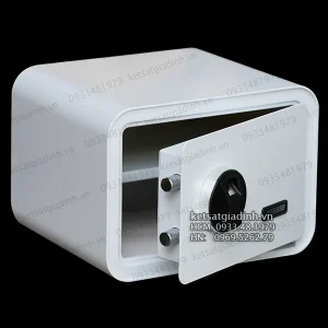 mặt bên két sắt mini aifeibao màu trắng