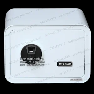 Két sắt mini vân tay Aifeibao D25F nhập khẩu 9 két sắt mini aifeibao màu trắng mở cửa