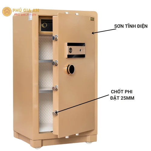 Nội thất bọc da cao cấp của két sắt Bofa