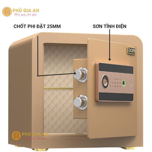 Bên trong két sắt mini nhập khẩu Bofa ZB-30DY khóa vân tay điện tử