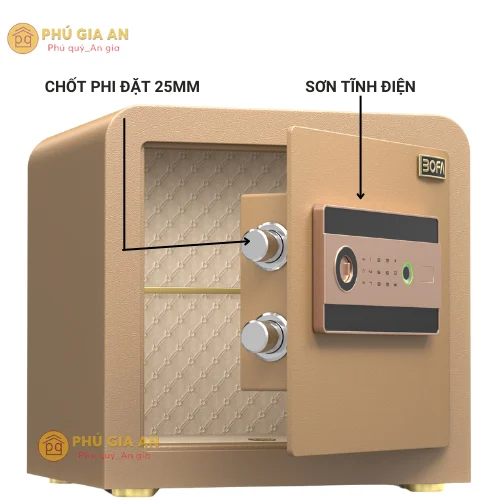 Nội thất bọc da cao cấp của két sắt Bofa