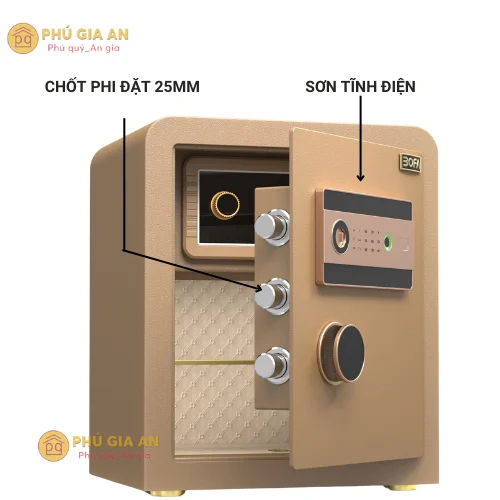 Két sắt mini nhập khẩu Bofa ZB-35DY khóa vân tay điện tử 3 Nội thất bọc da sang trọng của két sắt Bofa ZB-35DY