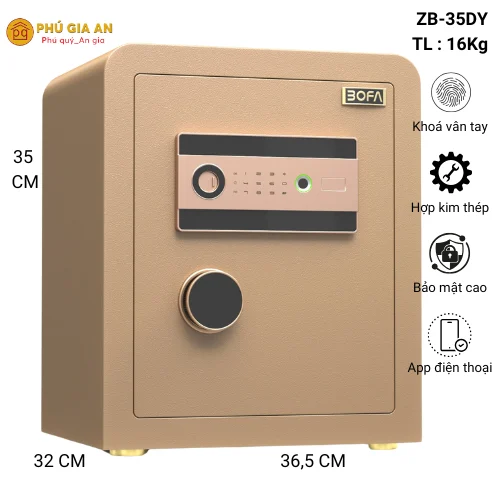 Két sắt mini nhập khẩu Bofa ZB-35DY khóa vân tay điện tử 1 Toàn cảnh két sắt Bofa ZB-35DY
