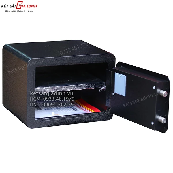 Két sắt mini thép tấm vân tay điện tử Nika KNF380 5 két sắt nika knf380 phù hợp cho khách sạn và gia đình