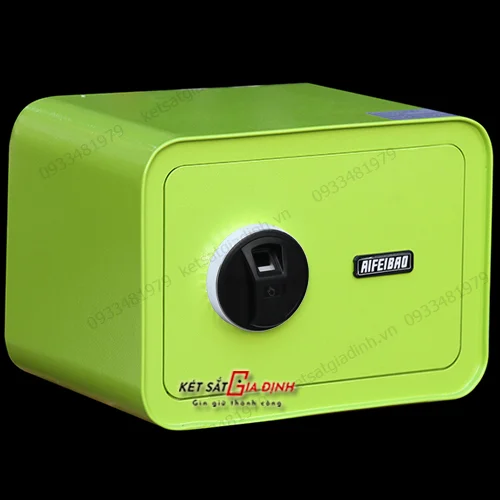 Két sắt mini vân tay AifeiBao D25-G – Giải pháp bảo mật thông minh cho gia đình hiện đại 1 két sắt mini khóa vân tay aifeibao d25 màu xanh thiên lý