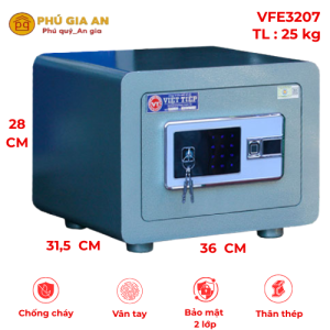 Két sắt mini Việt Tiệp siêu cường VFE3207 vân tay mã số - model mới