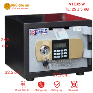 Két sắt mini Việt Tiệp VTE32-KM điện tử có lỗ nhét tiền