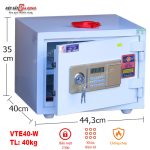 Két sắt Việt Tiệp đúc đặc VTE40-W màu trắng điện tử báo động