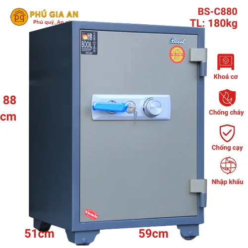 Két sắt nhập khẩu Booil BS-C880 khóa cơ 1
