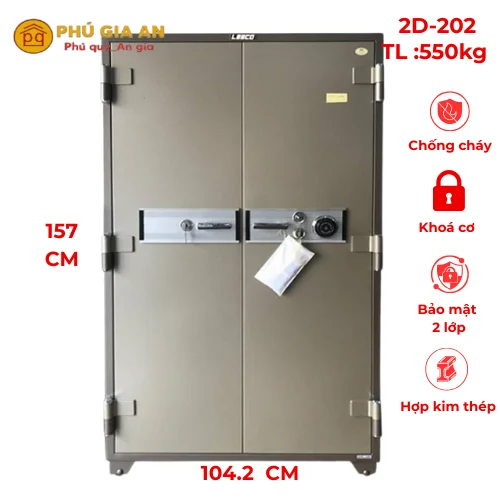 Két sắt nhập khẩu LEECO 2D-202 1 Két sắt nhập khẩu LEECO 2D-202 1 chính hãng Thái Lan