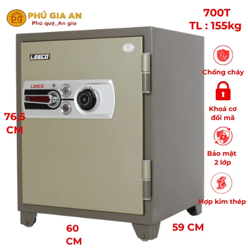 Két sắt nhập khẩu LEECO 700T 1 Két sắt nhập khẩu LEECO 700T chính hãng mặt trước