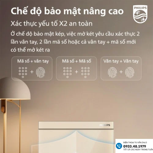 Két sắt nhập khẩu Philips SBX602-6CU vân tay điện tử 6 Két sắt nhập khẩu Philips SBX602-6CU vân tay điện tử 6