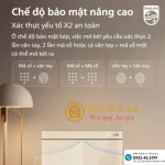 Két sắt nhập khẩu Philips SBX602-7CU vân tay điện tử