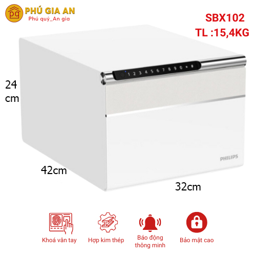 Két Sắt Philips SBX102 Vân Tay Điện Tử: Giải Pháp Bảo Mật Thông Minh Cho Ngôi Nhà Hiện Đại