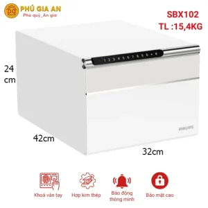 Két sắt Philips SBX102 vân tay điện tử