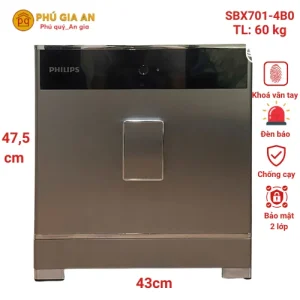 Két sắt Philips SBX701-4B0 Vân Tay Điện Tử Nhập Khẩu - Bảo Mật Toàn Diện Từ Thương Hiệu Phú Gia An