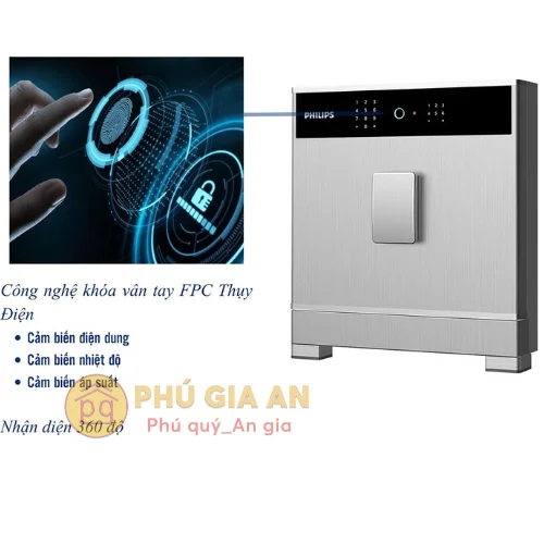 Két sắt Philips SBX701-5B0 vân tay điện tử nhập khẩu 9 két sắt vân tay hòa phát